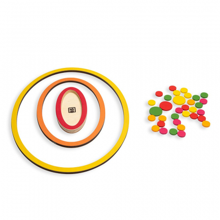 Jocuri Exterior - Tiddly Winks, joc tintar din lemn