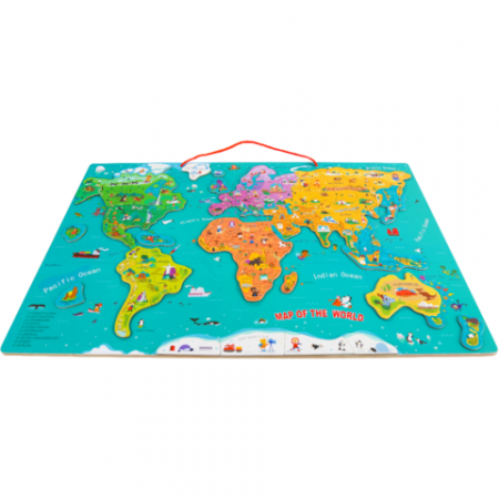 Harta lumii format mare- puzzle magnetic [3]