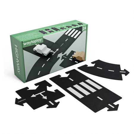 Jocuri Educative - Traseu auto Waytoplay, Highway, 24 piese