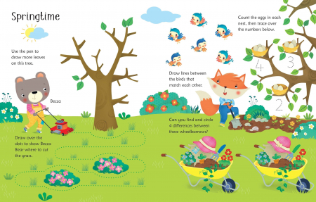 Wipe-Clean Garden Activities, Carte de activitati scrie-sterge [3]