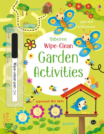 Jocuri Creative - Wipe-Clean Garden Activities, Carte de activitati scrie-sterge