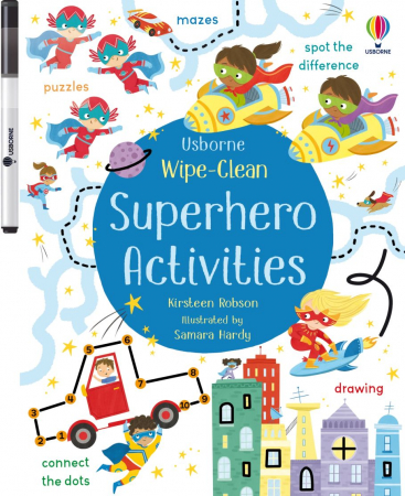 3-6 ani - Wipe-Clean Superhero Activities,Carte de activitati scrie-sterge