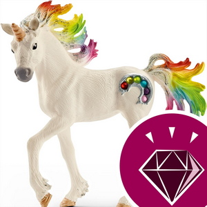 Manz unicorn curcubeu cu strasuri - Figurina Schleich 70525