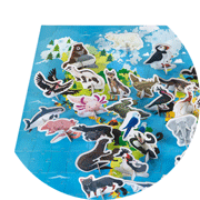 Puzzle educativ - Animale pe cale de la dispariție - 200 de piese, Janod J02676