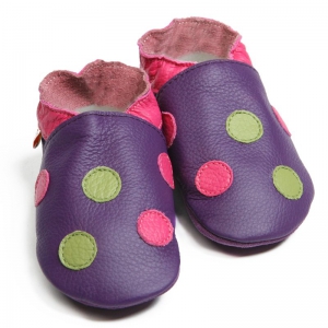 Pantofi cu talpă moale Liliputi® - Polka Dots Purple [1]