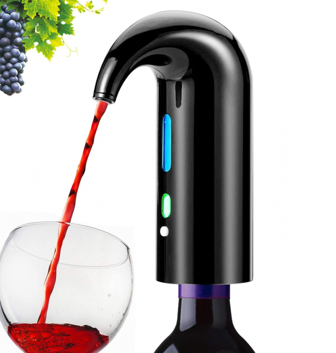 Aerator Electric, Decantor pentru Vin Alb, Rosu sau Roze, Reincarcabil, Acumulator 3.7V [2]