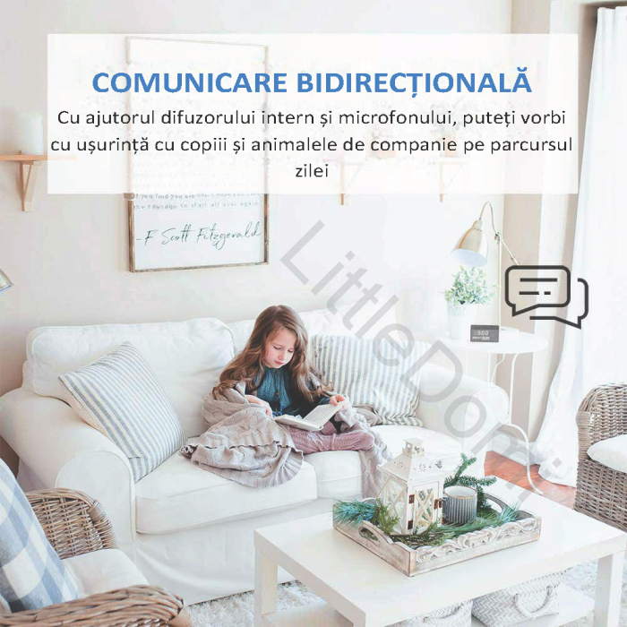 Ceas cu Camera Spion, LittleDomi, WI-FI, cu Senzor de Miscare si Microfon, mod nocturn cu aplicatie pentru smartphone [4]