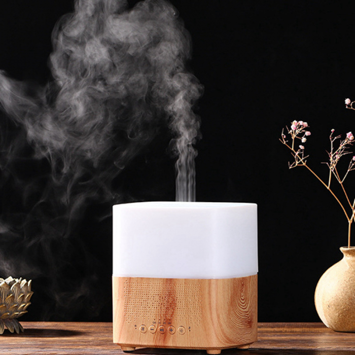 Difuzor aromaterapie,ultrasonic,cu ceas si bluetooth,300ml,umidificator de aer [5]