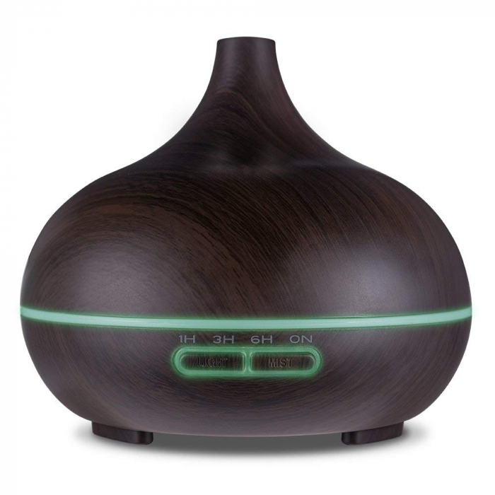 Difuzor uleiuri esentiale aromaterapie LittleDomi, 7 Culori LED, 4 Programe,telecomanda si cu oprire automata, Fara BPA, Rezervor 500ml [2]