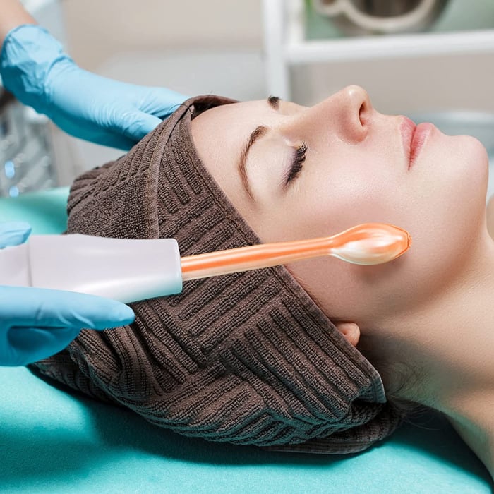 Electroderm, LittleDomi, Tratament cu Frecventa Inalta pentru Acnee, Riduri, Controlul Petelor, Cearcane, Ten, Par Seboreic, Stimulator Scalp, Infrumusetare, Biostimulare Faciala, Lifting, Alb [8]