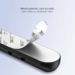 Organizator Multifunctional pentru Cabluri, Silicon Flexibil, Autoadeziv, Sistem sustinere pentru 5 Cabluri Birou sau Incarcatoare, Negru [5]