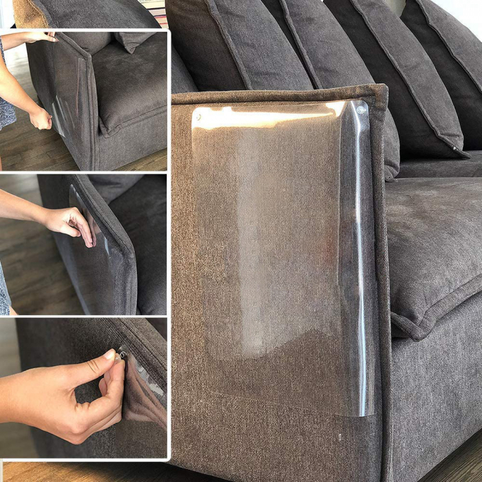 Set 10 Folii One Size, Protectie Impotriva Zgarieturilor de Pisici si Caini pentru Obiecte din Lemn sau Material Textil, Pat, Canapea, Scaun, Usa, Covor, Polietilena Autoadeziva, Rezistenta la Apa, 40 [5]