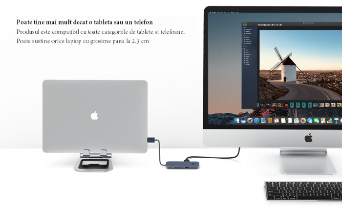 Suport reglabil universal de birou, LittleDomi, Pliabil Complet, Compatibil cu iPad Pro 12.9,10.5, 9.7, Air Mini 4 3 2, iPhone 11 pro Xs Max Xr X, Kindle, Nexus, Tab, E-Reader (4.7-13 inch) [2]