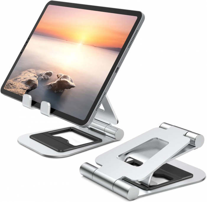 Suport reglabil universal de birou, LittleDomi, Pliabil Complet, Compatibil cu iPad Pro 12.9,10.5, 9.7, Air Mini 4 3 2, iPhone 11 pro Xs Max Xr X, Kindle, Nexus, Tab, E-Reader (4.7-13 inch) [1]