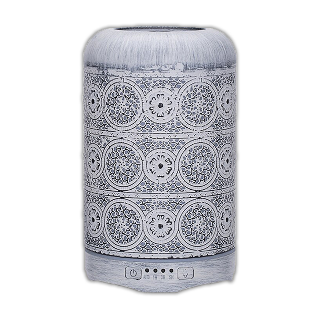 Umidificator de aer si difuzor de uleiuri esentiale pentru aromaterapie cu ultrasunete,LittleDomi,din metal,capacitate 250 ml,ALB [2]