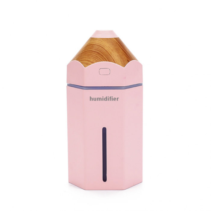 Umidificator tip creion pentru casa sau masina, Aromaterapie cu ultrasunete, lumina LED, difuzor de aroma LittleDomi,230 ml, Roz [2]