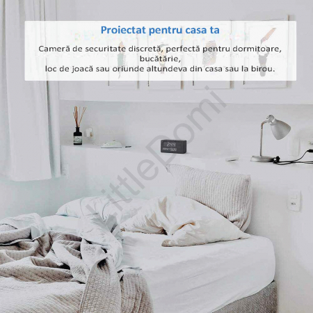 Ceas cu Camera Spion, LittleDomi, WI-FI, cu Senzor de Miscare si Microfon, mod nocturn cu aplicatie pentru smartphone [4]