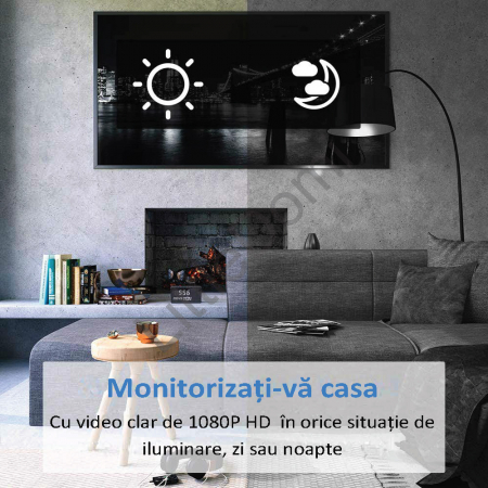 Ceas cu Camera Spion, LittleDomi, WI-FI, cu Senzor de Miscare si Microfon, mod nocturn cu aplicatie pentru smartphone [2]