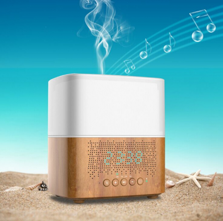 Aparate aromaterapie si wellness - Difuzor aromaterapie,ultrasonic,cu ceas si bluetooth,300ml,umidificator de aer
