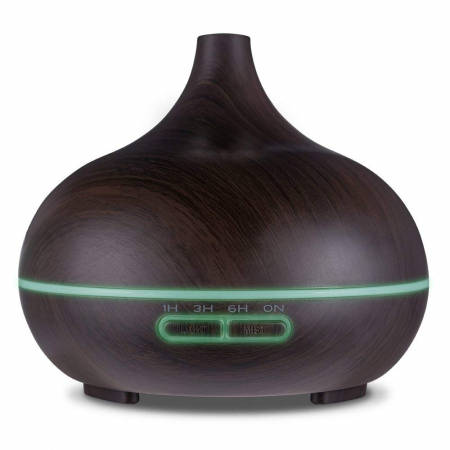 Difuzor uleiuri esentiale aromaterapie LittleDomi, 7 Culori LED, 4 Programe,telecomanda si cu oprire automata, Fara BPA, Rezervor 500ml [1]