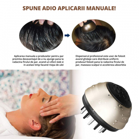 Dispozitiv manual pentru masaj capilar, LittleDomi, Dozator si Aplicator pentru Uleiuri Esentiale, Tonic Capilar, Tratamente Lichide pentru Cresterea Parului, Anticadere, Imbunatatirea Circulatiei [1]