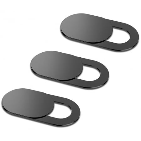 Protectie Webcam pentru Laptop, Telefon, Tableta, Set 3 buc, Negru