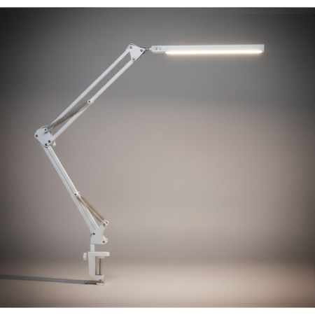 Lampa de birou LED, LittleDomi, Brat Oscilant cu Clema, Inaltime Ajustabila, 3 Moduri de Iluminare, 10 Trepte de Intesitate, Memorie, Protectie Ochi, Temperatura de Culoare Reglabila 2700-6500K, pentr [0]