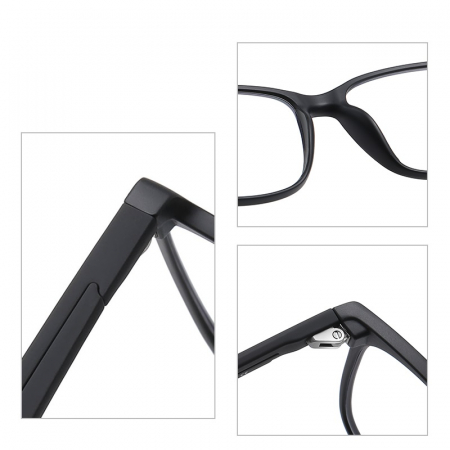 Ochelari Protectie Calculator, Ecran Telefon, Televizor , Gaming, anti Lumina Albastra, Antireflex, fara Dioptrii, cu Toc Pliabil, Test Filtru Lumina Albastra, Negru [2]
