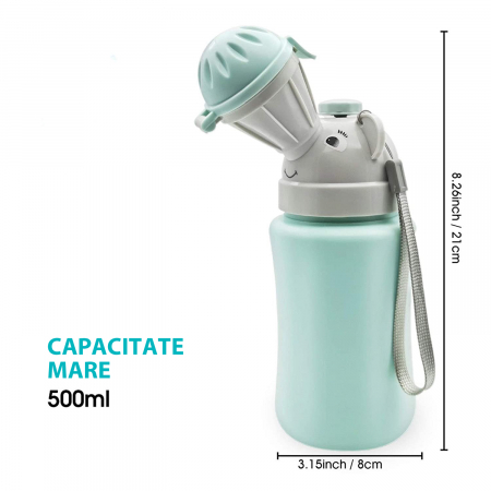 Olita Portabila, Rezistent la Scurgeri, Toaleta de Urgenta pentru Calatorii cu Masina in Aer Liber, Camping, Parc, Plaja (albastru) [1]