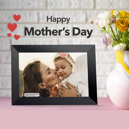 Rama Foto Digitala, LittleDomi, WiFi, Poze/Video, Landscape/Portret, 10 inch, Rezolutie 1280x800 HD IPS, Capacitate 16 GB, slot USB, Card SD, Difuzor, Aplicatie, Negru [2]
