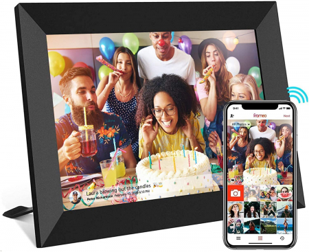 Rama Foto Digitala, LittleDomi, WiFi, Poze/Video, Landscape/Portret, 8 inch, Rezolutie 1280x800 HD IPS, Capacitate 16 GB, slot USB, Card SD, Difuzor, Aplicatie, Negru [1]
