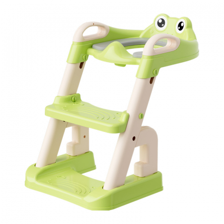 Recent adaugate - Reductor si Scaunel Inaltator WC pentru Copii +1An, LittleDomi®, 2 Trepte, Reglabil pe Inaltime, Pliabil, Portabil, Antiderapant, Anti-Stropire, Perna Moale, Manere de Sustinere, Verde