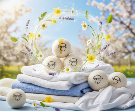Set 6 Bile din Lana 100% pentru Uscator - Natural, Reutilizabil, Reduc Cutele, Economisesc Timpul de Uscare, Alternativa la Bilele de Plastic si Balsamul Lichid, Saculet Depozitare, A [4]