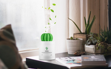 Umidificator de Aer, LittleDomi, Mini Cactus pentru Casa, Masina, Birou, Lumina Led, 280ml [4]