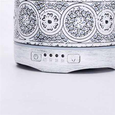 Umidificator de aer si difuzor de uleiuri esentiale pentru aromaterapie cu ultrasunete,LittleDomi,din metal,capacitate 250 ml,ALB [3]