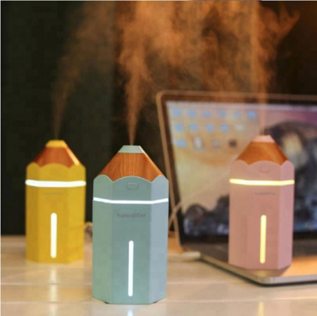 Umidificator tip creion pentru casa sau masina, Aromaterapie cu ultrasunete, lumina LED, difuzor de aroma LittleDomi,230 ml, Galben [2]