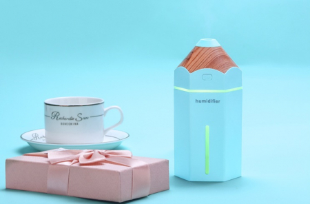 Ingrijire personala & Cosmetice - Umidificator tip creion pentru casa sau masina, Aromaterapie cu ultrasunete, lumina LED, difuzor de aroma LittleDomi,230 ml, Albastru
