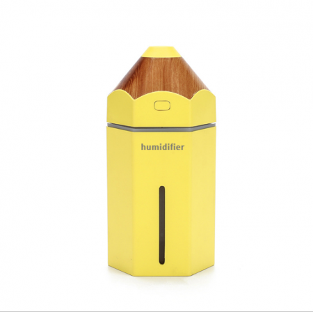 Umidificator tip creion pentru casa sau masina, Aromaterapie cu ultrasunete, lumina LED, difuzor de aroma LittleDomi,230 ml, Galben [1]