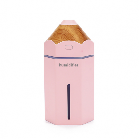 Umidificator tip creion pentru casa sau masina, Aromaterapie cu ultrasunete, lumina LED, difuzor de aroma LittleDomi,230 ml, Roz [1]