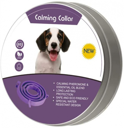 Zgarda cu Efect Calmant pentru Caini, Feromoni Naturali, Reduce Anxietatea si Agresivitatea Animalelor de Companie, 62*1cm, protectie  pana la 3 luni [0]