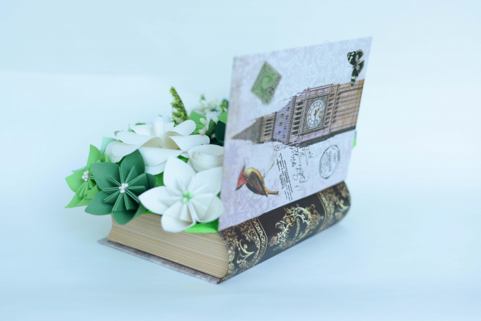 Cutie carte - Flori hârtie [2]