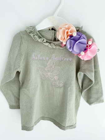 Set Bluziță personalizată prin brodare și coroniță - Selena [0]