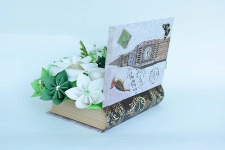 Cutie carte - Flori hârtie [1]