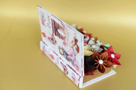 Cutie carte - Flori hârtie [3]