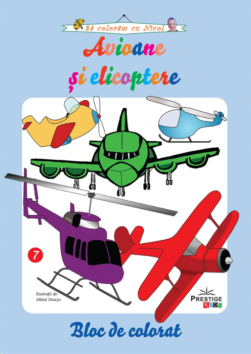 Avioane si elicoptere - carte de colorat [1]