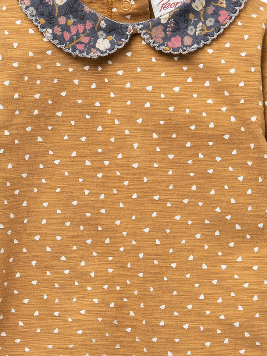 Bluza caramel, cu guleras, din bumbac organic. Marimea 74/80 - People Wear Organic [3]