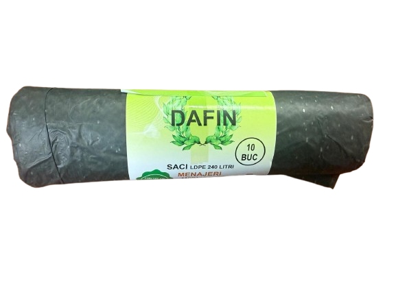 Saci Menajeri 240 L, 10 Buc/Rola, Galbeni , 110x125 cm, Dafin [1]