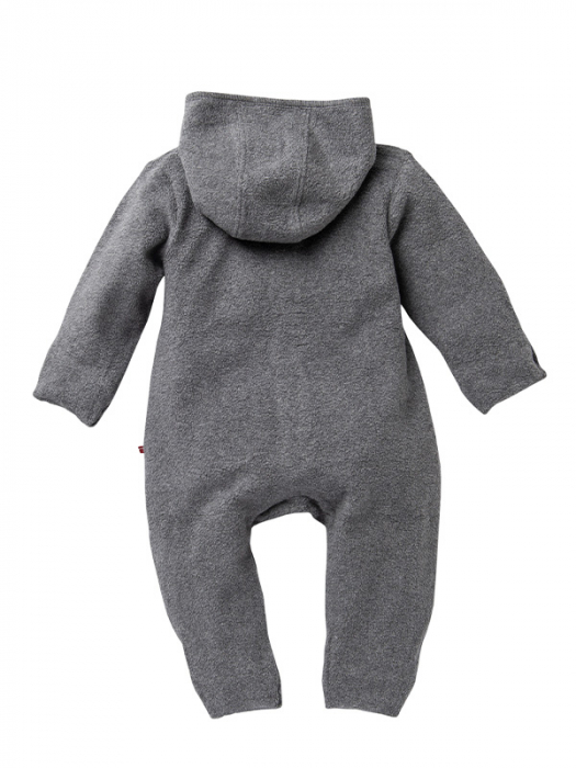 Salopeta de fleece gri, din bumbac organic. Marimea 74/80 - People Wear Organic [2]