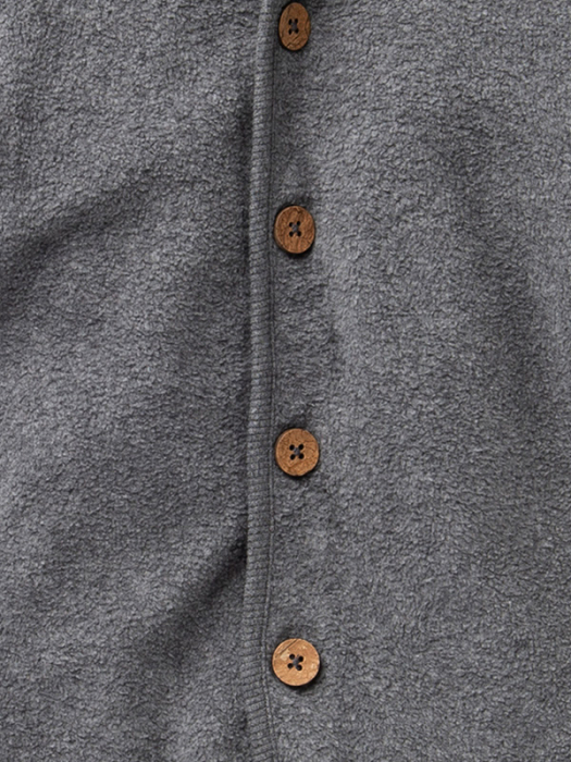 Salopeta de fleece gri, din bumbac organic. Marimea 50/56 - People Wear Organic [3]