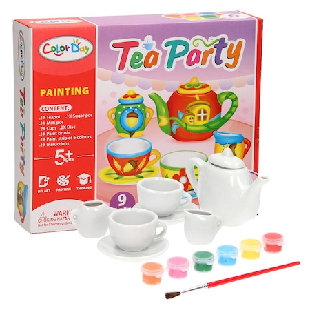 Set pictura pe ceramica, Petrecere cu ceai [2]